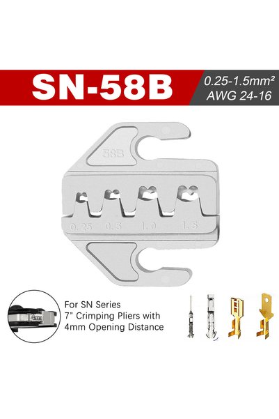Choice SN-58B JAW SN Crimping Tool Pliers Crimp Jaw Set,4mm slot jaws,SN-48B/...