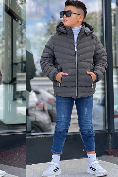 Pina Kids Boy's Detachable Hooded, Densely Stitched Nova Fabric Winter Puffer...