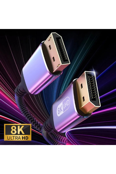 Choice3 0.5m DisplayPort Cable 8K DP 1.4 Cable Male to Male 4K@144Hz Braided ...