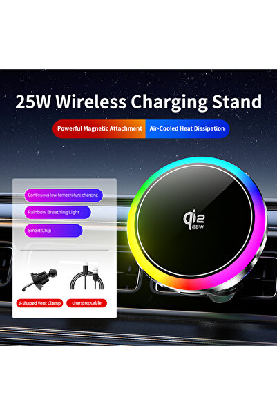 Choice VIKEFON qi2.2 25W Car qi2.2 25W Magnetic Wireless Charger Air Cooling ...