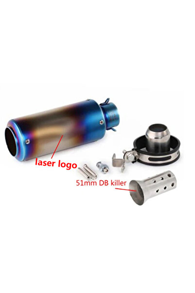 Choice15 Type D1 51mm motorcycle exhaust inox muffler carbon fiber exhaust Un...