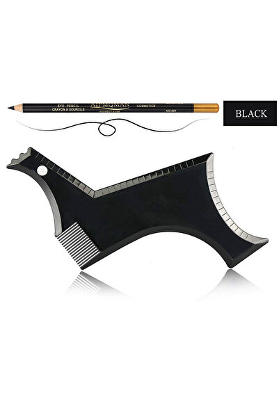 Choice5 black03 Men Beard Styling Template Stencil Beard Comb Fits All-In-One...