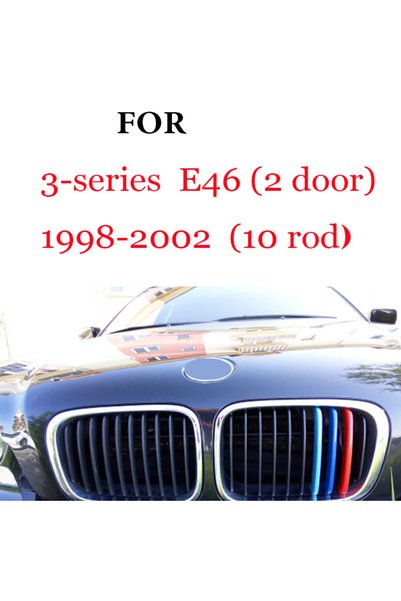 Choice4 مجموعة من 3 قطع من شرائط تزيين الشبك الأمامي لسيارات BMW الفئة 1، 2، ...