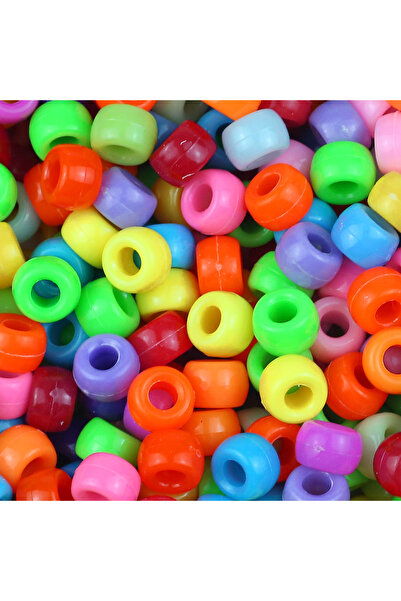 Choice32 400pcs Mix Color 100/400pcs 6x9mm Solid Color Large Hole Pony Beads ...