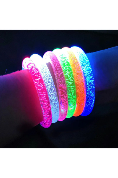 Choice 30PCS Random Color 1-100PCS Halloween LED Acrylic Glow Bracelet Concer...