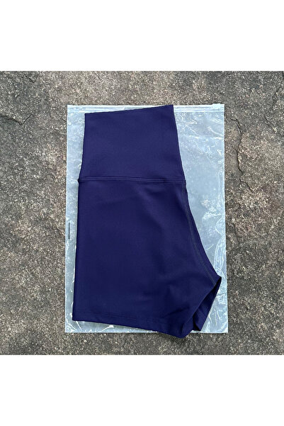 Choice14 L Midnight blue Women Sports Shorts High Waist Yoga Shorts Slim Fit ...