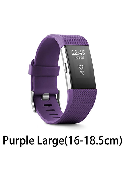 Choice Purple Large Charge 2 Smart Wristband Heart Rate Monitoring Exercise P...