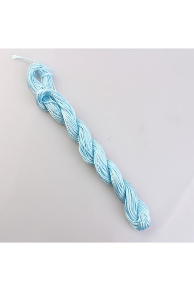 Choice حبل عقدة صيني من النايلون، 23 لونًا، أزرق سماوي، 1 مم، خيط مكرميه شامب...