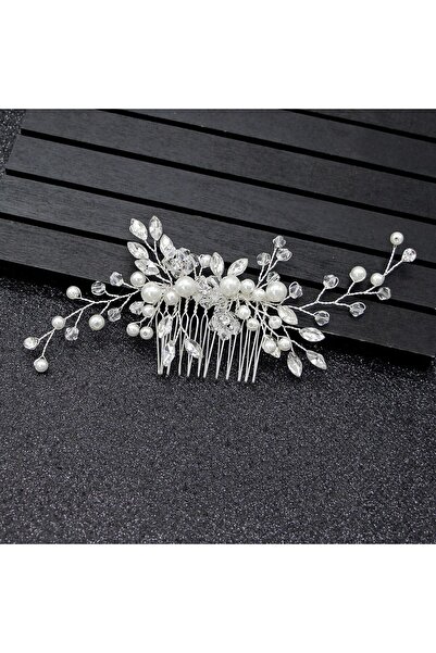 Choice Sliver Handmade Pearl Crystal Leaf Tiara Headband For Ladies Wedding J...