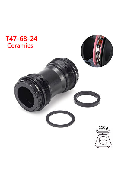 LINGMAI A-T47-24(68MM) Bicycle Bottom Bracket Ceramic Bearing BB T47 Thread 6...