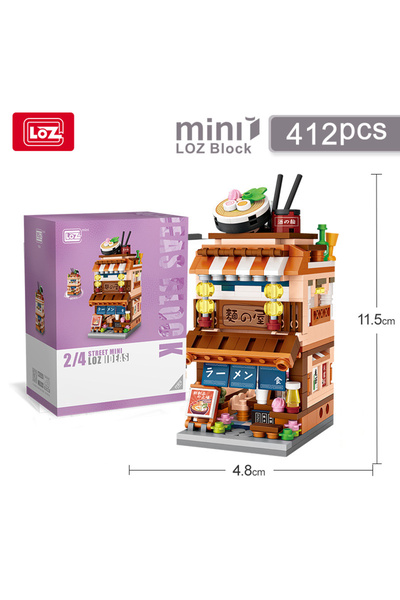 Choice1 With box LOZ rotating street series Japanese style ramen shop hot spr...