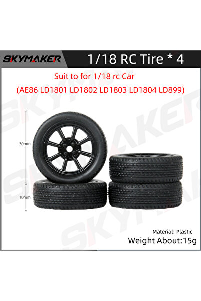 Choice11 LD0017 LDRC 1/18 RC Car Tire for 1:18 AE86 LD1801 LD1802 LD1803 LD18...