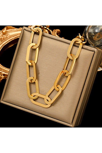 Choice N268 EILIECK 316L Stainless Steel Gold Color Thick Necklace For Women ...