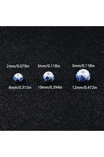 choice2 8MM Ceramic beads 20pcs 20pcs 8/10/12mm Vintage Blue And White Orchid...