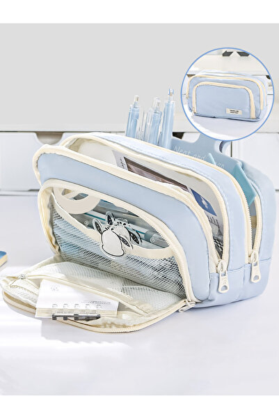 Choice Lightblue Large-Capacity Canvas Organizer Plus - Multi-Layer Storage w...