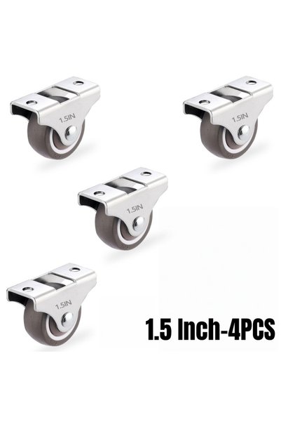 Choice 1.5 Inch-4PCS 4/8Pcs Mini Rigid Caster Wheels,Small Low Profile Rollin...