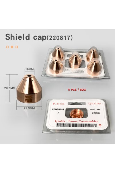 Choice 220817 Plasma Cutting Consumables 45-65-85-105 Shield Cap 220817 Nozzl...