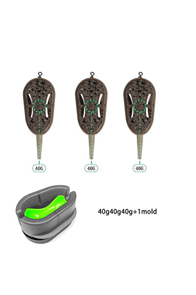 Choice 40g40g40g YOTO Carp Fishing Method Feeder Set，Inline Fishing Bait with...