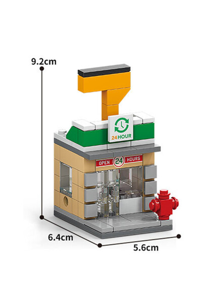 Choice7 8974-2 16 Style Mini Street View Coffee Store Piano Game Hall Fruit B...