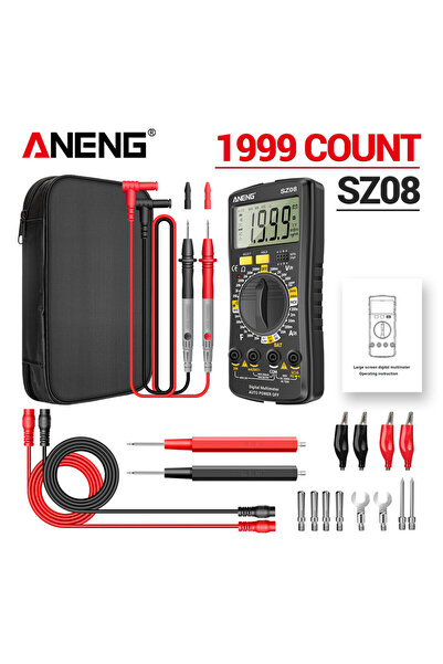 Choice5 جهاز قياس رقمي احترافي ANENG SZ08 أسود اللون، مقياس متعدد الوظائف فائ...