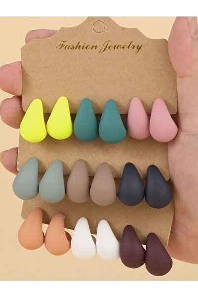 Choice 141-Set(3pairs) 3pairs/9pairs Fashionable And Cute Water-drop-shaped E...