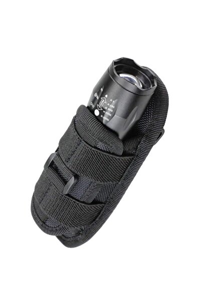 Choice black color Tactical Flashlight Pouch Holster, Rotatable Flashlight Ho...