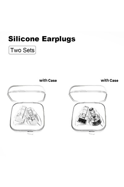 Choice10 Black add White High Fidelity Silicone Earplugs - Reusable Noise Red...