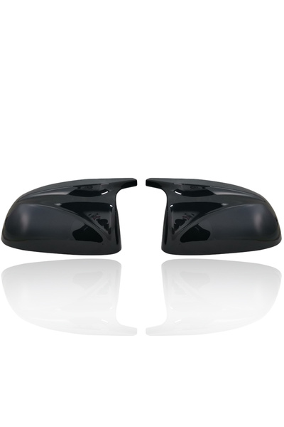 Choice Bright black 2Pcs Glossy Black carbon pattern Rear Side View Mirror Co...