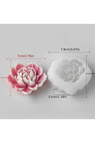 Choice Flower Mold Heart Flower Silicone Mold - 3DFlowers for candles、Clay、Gy...
