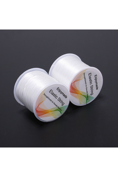 choice2 TLX05-2pc-White 1/2pcs Transparent Elastic Bracelet String Cord For J...
