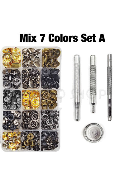 Choice58 12.5mm(203) Mix 7 Colors Set A 25/35sets Metal Snaps Button Fastener...