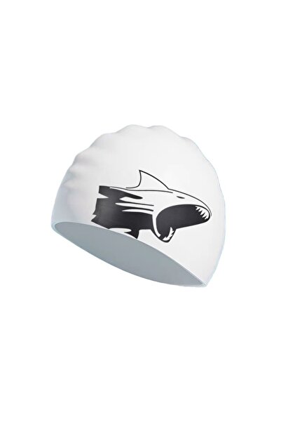 Choice One Size Black Shark Silicone Swimming Cap Cute Animal Print Cartoon S...