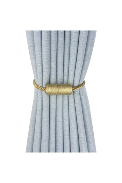 Choice17 2PCS Gold 1/2PCS Modern Magnetic Curtain Laces Strong Magnetic Curta...