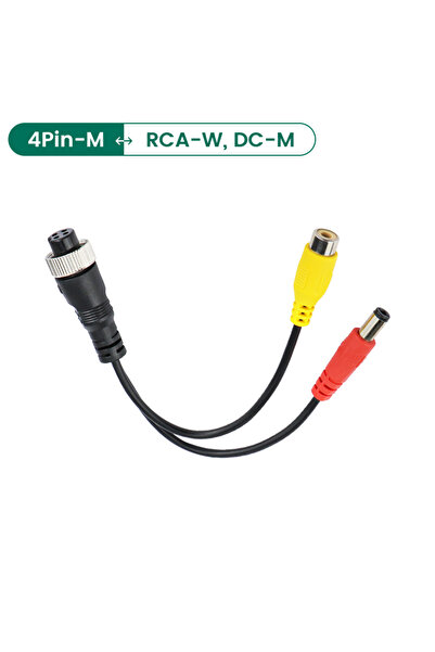 Choice5 4PinM-RCAw-DCm GreenYi 4Pin Aviation Head Male/Female to RCA AV/Femal...