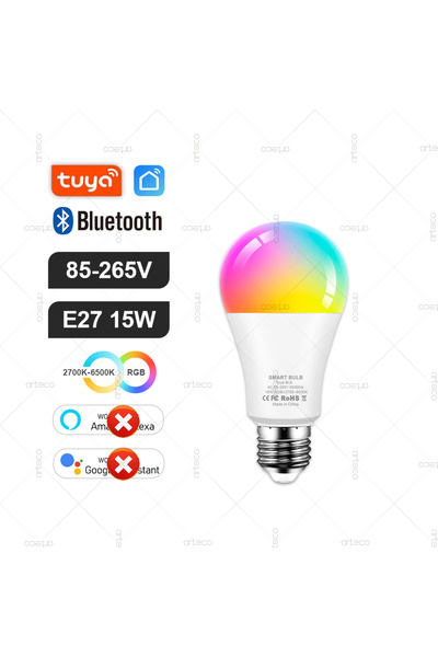 choice2 مصباح واحد بتقنية بلوتوث وبلوتوث وقاعدة E27، يعمل بجهد 85-265 فولت، م...