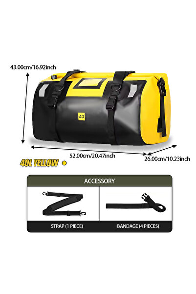 Choice1 no logo 40L Motorcycle Waterproof Tail Bag Travel Outdoor Dry Luggage...