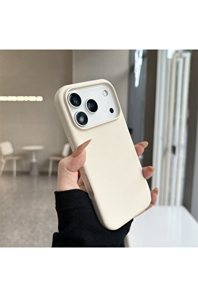 Choice14 iPhone17 Pro Beige Slim Liquid Silicone Magnetic Case for Magsafe IP...
