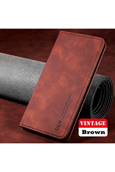 Choice Poco F8 ultra Brown Vintage Leather Case For Poco F8 F7 Ultra F6 F5 Pr...