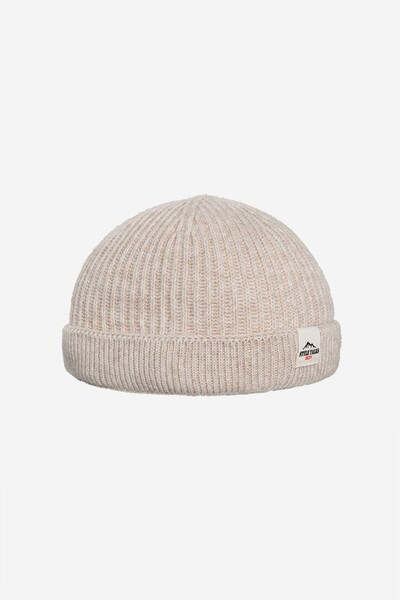 UKHWD SUPPLY Urban Knit Beige Wool Men's Fisherman Beanie