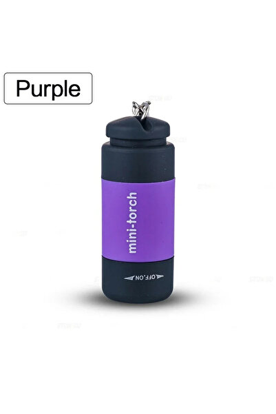 Choice Purple USB Rechargeable LED Multifunctional Strong Light Pocket Keycha...