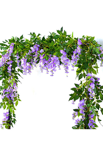 Choice 2pcs PURPLE 2pcs 1.8m Wisteria Artificial Flower Vine Ivy Leaf Garland...