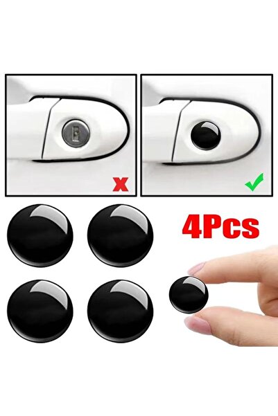Choice 4pcs Car Handle Door Keyhole Lock Core Protective Cover Stickers for B...