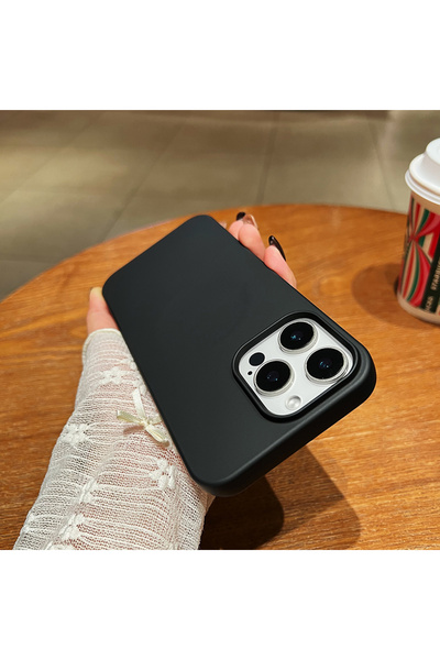 Choice iPhone 16 Pro Black For Magsafe Magnetic Solid Color Liquid Silicone P...