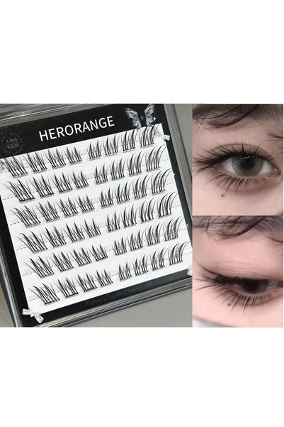 Choice3 6 Rows Self Adhesive Individual Eyelashes No Glue Needed Fluffy Clust...