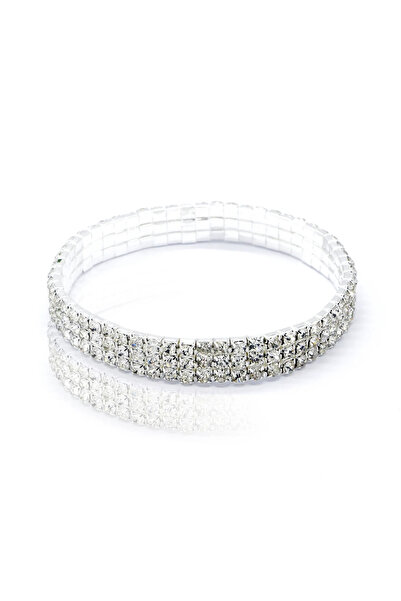 Choice3 3 Row Fashion Rhinestone Tennis Anklet For Women Multi-layer Crystal ...