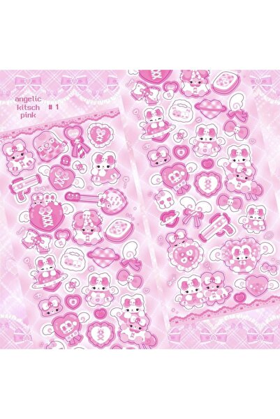 Choice3 04 Korean Cute Laser Cartoon Rabbit Stickers Hand Account Star Photo ...
