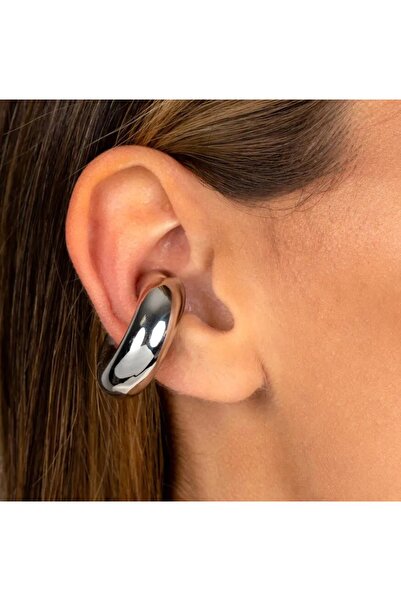 Choice 01 Stainless Stee Oversize Chunky Round Circle Clip Earring for Women ...