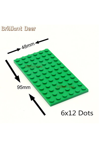 Choice6 10PCS Green 10PCS 6X12 Dots Base Plate Classic MOC DIY City Figures B...