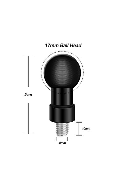 Choice1 M8 Aluminum 17mm Ball Head Adapter to M6 M8 M10 Srew for Motorcycle R...