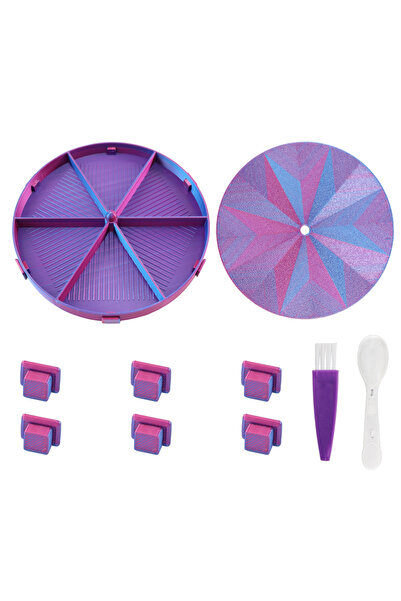 Choice4 Blue Purple Diamond Painting Tray Storage Box, Stackable Rotation Dia...